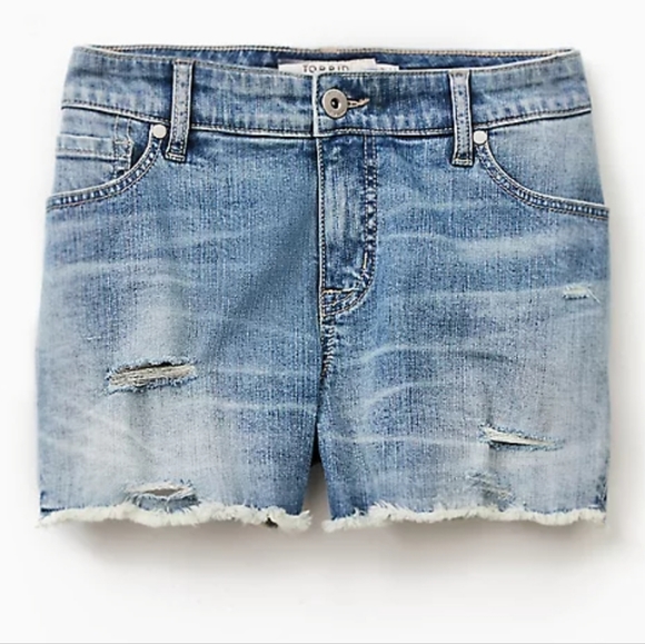 🔶 Torrid distressed denim shorts #129 - Picture 1 of 9